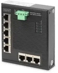 DIGITUS Industrieller 8-Port Gigabit Flat Switch DIN rail, erweiterter