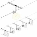 PAULMANN CorDuo Seilsystem Sheela Basisset GU5,3 max. 5x10W 230/12V Chrom matt