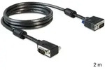 DeLOCK SVGA Stecker/Stecker Kabel, gewinkelt 2m