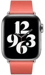 APPLE Watch 40mm Modernes Lederarmband, zitruspink, mittel