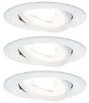 PAULMANN EBL Set Nova rd schw LED 3stepdim 3x6,5W 230V GU10 51mm Wei&szlig; matt/Alu