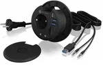 ICY BOX USB3.0 HUB 8-Port Tisch-HUB 230V Stecker
