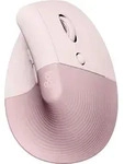 LOGITECH Lift Vertical Ergonomic Mouse, Rose (right)