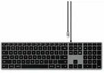 SATECHI Slim W3 USB-C Wired Keyboard, dt., space grau
