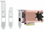 QNAP Card QM2 series 2xPCIe 2280 M.2 SSD slots PCIe Gen3x8 1xAQC113C 10GbE NBASE-T