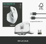 LOGITECH MX Master 3S Pale Grey, Logi Bolt, USB/Bluetooth