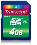 TRANSCEND SDHC 4GB, Class 4