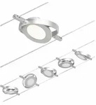 PAULMANN CorDuo LED Seilsystem RoundMac Basisset 5x280lm 5x4,5W 3000K 230/12V Chrom