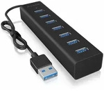 ICY BOX USB 3.0 zu 7-Port USB 3.0 Type-A Hub, Alu-Geh&auml;use, Netzteil 5V/3A