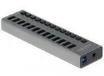 DELOCK Externer SuperSpeed USB Hub mit 13 Ports + Schalter