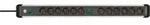 BRENNENSTUHL Premium-Alu-Line, 12-fach, 2x 6-fach schaltbar, 3m, silber/schwarz