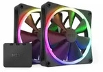 NZXT F Series F140 RGB, Matte Black, schwarz, 140mm, 2er-Pack, LED-Steuerung