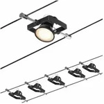 PAULMANN CorDuo Seilsystem Mac II Basisset GU5,3 max. 5x10W 230/12V Schwarz matt