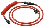 GLORIOUS PC Gaming Race Coiled Cable Crimson Red, USB-C auf USB-A Spiralkabel -