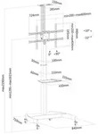 NEOMOUNTS BY NEWSTAR Mobile Flat Screen Floor Stand (height: 130-162 cm)