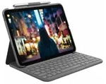 LOGITECH Slim Folio, KeyboardDock f&uuml;r iPad 10 2022, grau, DE