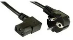 INLINE Netzkabel, Schutzkontakt gewinkelt auf Kaltger&auml;testecker C13 rechts