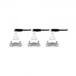 PAULMANN EBL Set Nova eckig schwenkbar LED 3x6,5W 2700K 230V GU10 51mm Alu ged/Alu