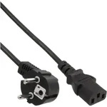 INLINE Netzkabel, Schutzkontakt gewinkelt auf Kaltger&auml;testecker C13, 0,3m