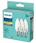 PHILIPS LED E14 (40W) 470lm matt Kerze 3er Pack aqua