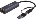 D-LINK 2.5G Ethernet Adapter, RJ-45, USB-C 3.0/USB-A 3.0 [Stecker]
