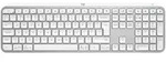 LOGITECH MX Keys S Pale Gray, wei&szlig;/grau, Logi Bolt, USB/Bluetooth, US