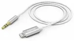 HAMA Aux-Kabel Lightning 3,5-mm-Klinke, Nylon, 1,0 m, Wei&szlig;