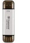TRANSCEND ESD310 Silver 2TB, USB-A 3.1/USB-C 3.1