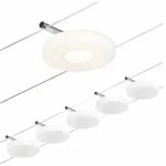 PAULMANN CorDuo LED Seilsystem DiscLED Basisset 5x300lm 5x4,5W 3000K 230/12V Chrom