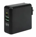 MANHATTAN 4-in-1 Reiseladeger&auml;t und Powerbank 8000mAh schwarz