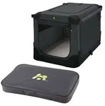 Maelson Soft Kennel anthrazit 62 cm + Lounge Mat - Transportbox mit Matratze f&uuml;r