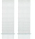 Electra Kunststoffpfahl 125 cm mit Doppeltritt - wei&szlig; - 20 St&uuml;ck...
