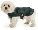 Fashion Dog Hunde-Regenmantel mit Tartan-Futter, dunkelgr&uuml;n - 75 cm