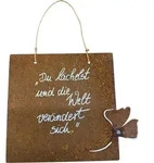 Rost Deko Spruchtafel Du l&auml;chelst...." - eine Geschenkidee f&uuml;r Menschen, die...
