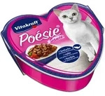 Vitakraft Katzenfutter Poesie Sauce, Seelaachs mit Pasta und Tomate - 15 Schalen