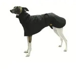 Fashion Dog eleganter Hundemantel speziell f&uuml;r Windhunde - Schwarz - 51 cm