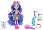 MATTEL HNV28 Enchantimals Deluxe Hair-Puppe Zemirah Zebra mit Freundefigur