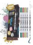 ONLINE 19089 Calli.Brush Pens 5er Set Metallic in Bamboo Case