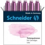 SCHNEIDER 166128 Tintenpatronen Pastell lilac, 6er Schachtel