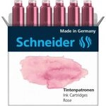 SCHNEIDER 166129 Tintenpatronen Pastell rose, 6er Schachtel
