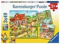 RAVENSBURGER 05249 Kinderpuzzle Ferien auf dem Land 3x49 Teile