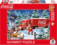 SCHMIDT SPIELE 57598 Erwachsenenpuzzle 1000 Teile Coca Cola: Christmas-Truck