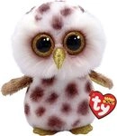 TY 36574 BEANIE BOO OWL WHOOLIE - SPOTTED OWL - 14 cm