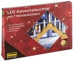 Idena Adventsleuchter 7 LED Kerzenlichter natur 40x30cm