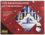 Idena LED Adventsleuchter 7 Kerzen wei&szlig; 40x30cm