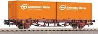 PIKO 97151 H0 Containertragwagen Lgs579 "Gebr&uuml;der Weiss", &Ouml;BB, Ep. V