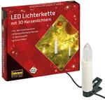 Idena LED Lichterkette mit 30 Kerzenlichtern warmwei&szlig; f&uuml;r Innen