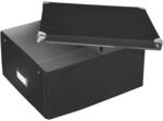 Idena Aufbewahrungsbox mit Deckel faltbar schwarz 35 x 28 x 17 cm