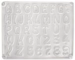 RAYHER 36014000 Gie&szlig;form: Buchstaben/Zahlen, 37 Motive, ca. 2-3 cm, Gr&ouml;&szlig;e: 23,2 x