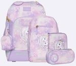 Beckmann Schulrucksack-Set Active Air FLX , Unicorn Princess Purple, 6-teilig